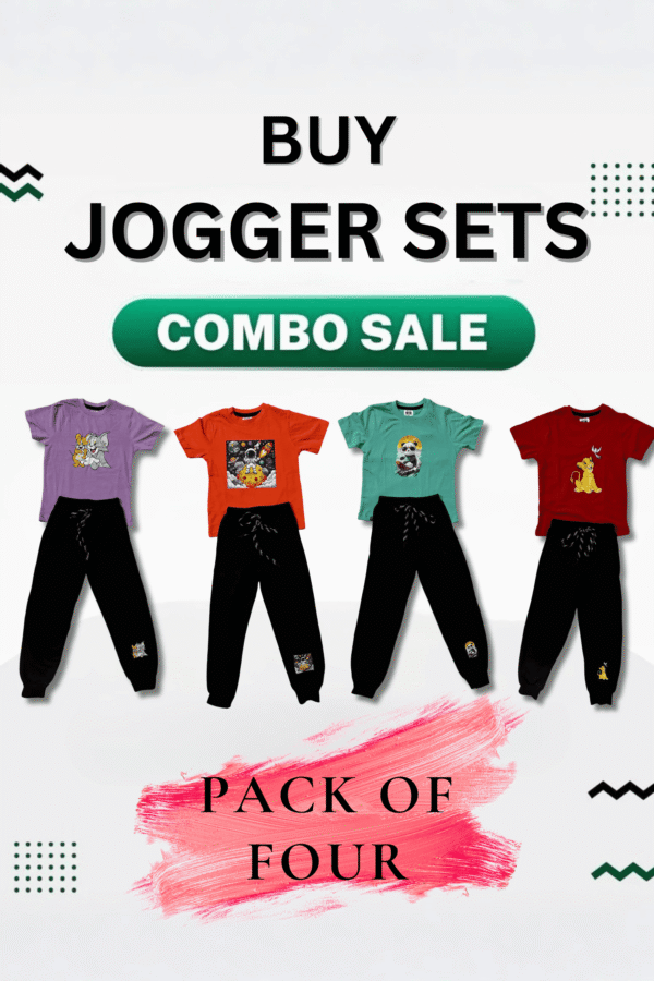 Combo of 4 Jogger sets - Ultimate Cartoon Adventure Jogger Set Pack