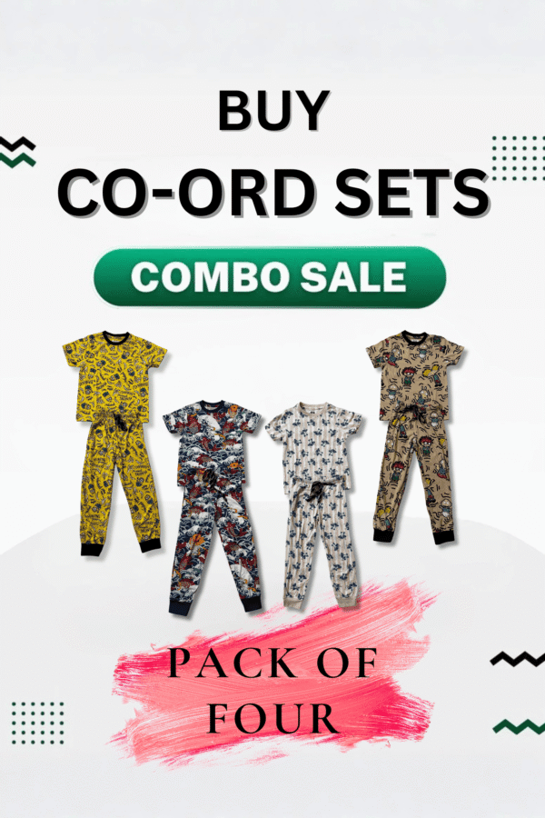 Combo of 4 Co-ord-set Pack - Premium Co-Ord Set Adventure Pack